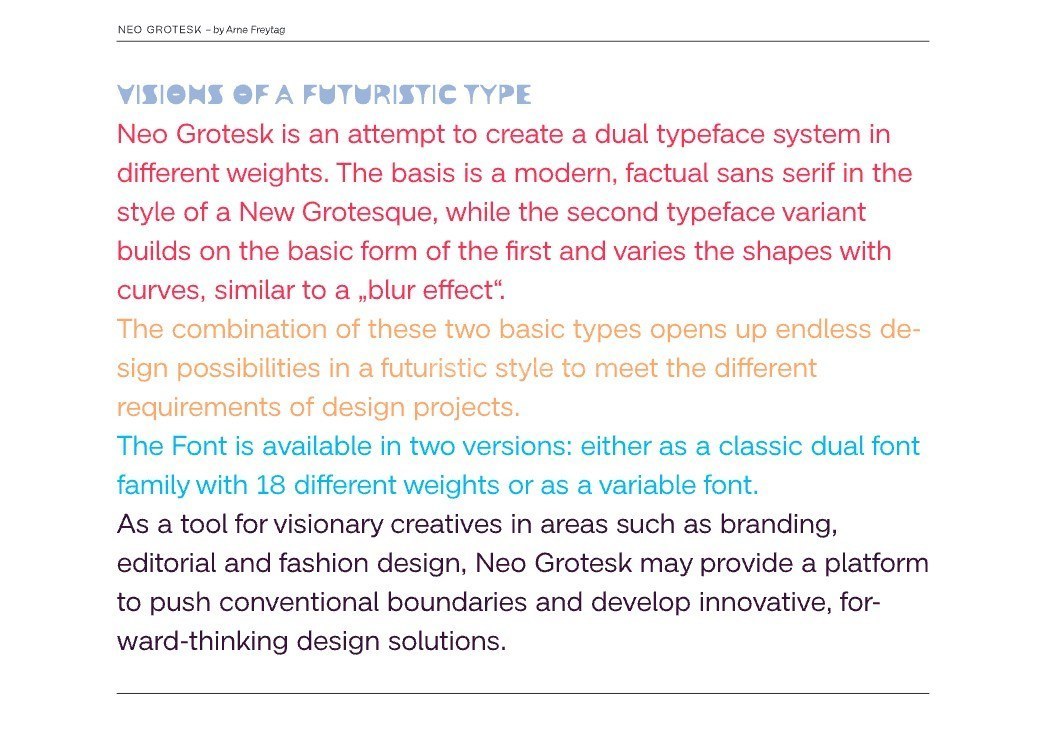 Neo Grotesk 系统无衬线可变字体家族